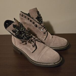 Vince Camuto | Sefella Embellished Suede Boots – Size 10